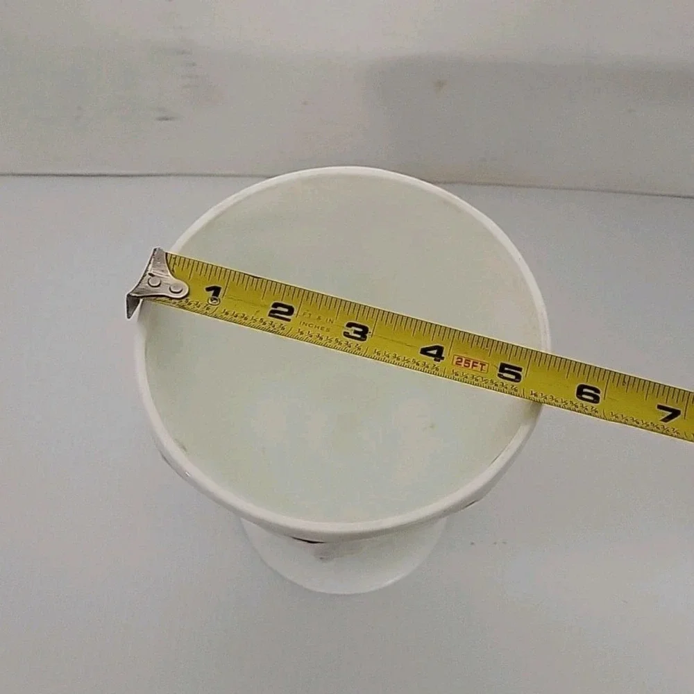 Vintage Indiana Glass Milk Glass Compote Pedestal Bowl Colony Harvest Grape
